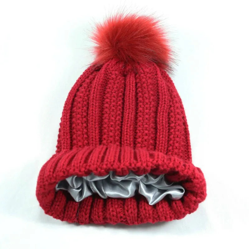 Satin Lined Puffer Hat